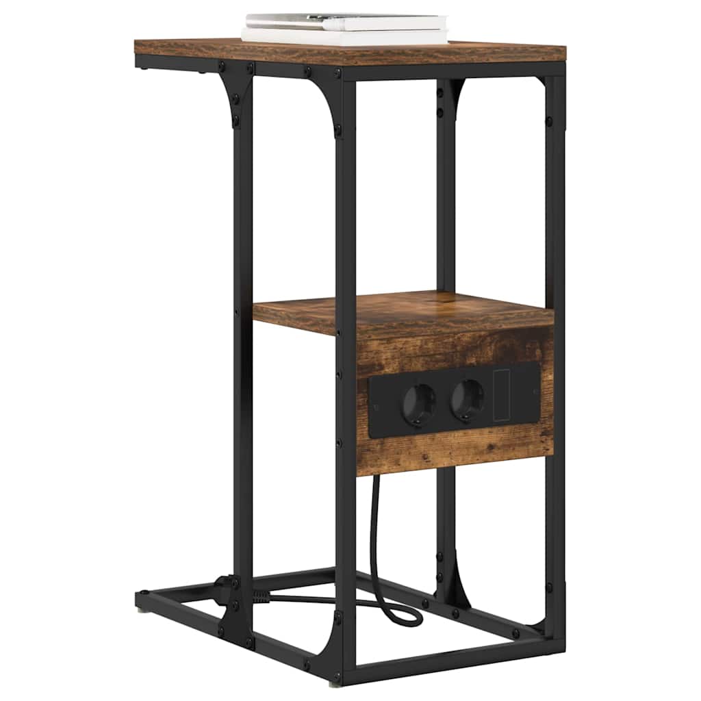 Armadio da Notte con cassetto Rovere fumo 41.5 x 26 x 60.5 cm