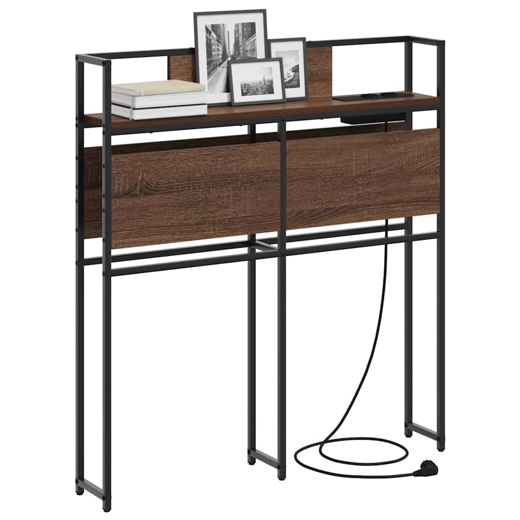 Testata contenitore Rovere marrone 80 cm Legno multistrato