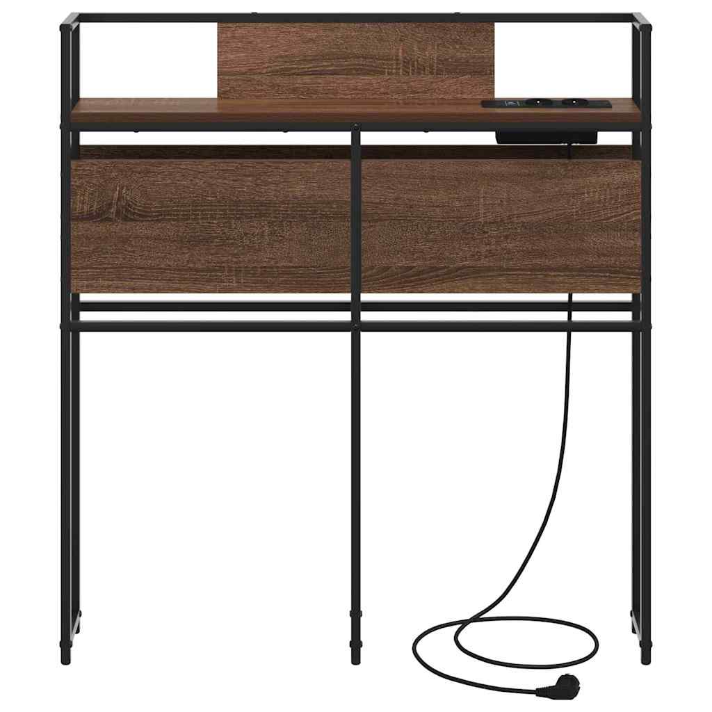 Testata contenitore Rovere marrone 100 cm Legno multistrato