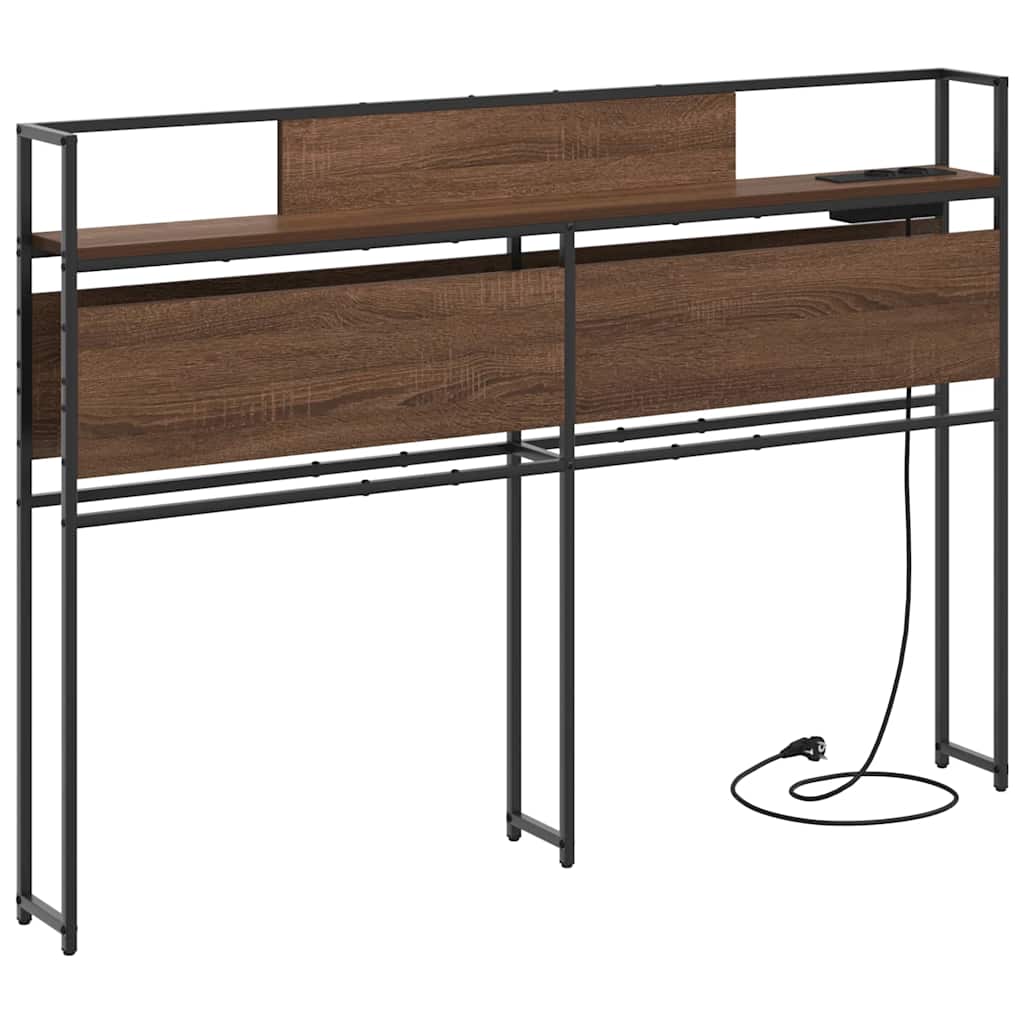 Testata contenitore Rovere marrone 120 cm Legno multistrato