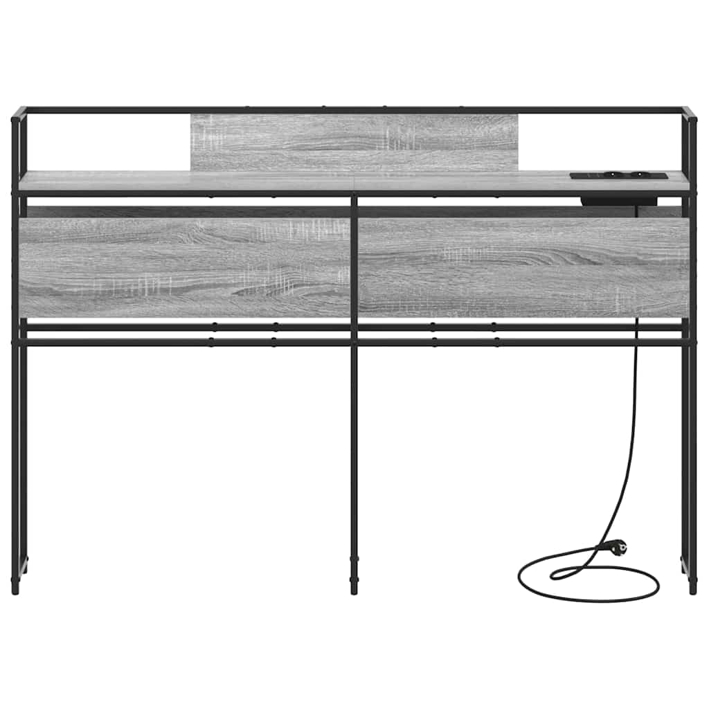 Testata contenitore Grigio Sonoma 135 cm Legno multistrato