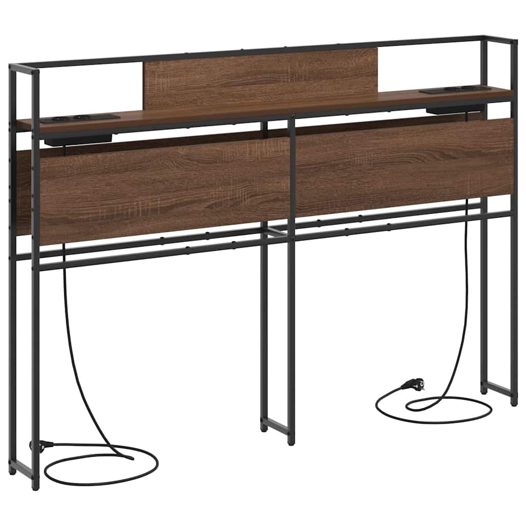 Testata contenitore Rovere marrone 140 cm Legno multistrato