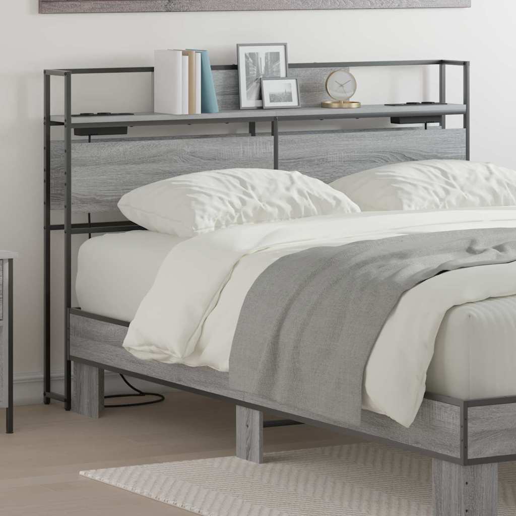 Testata contenitore Grigio sonoma 160 cm Legno multistrato