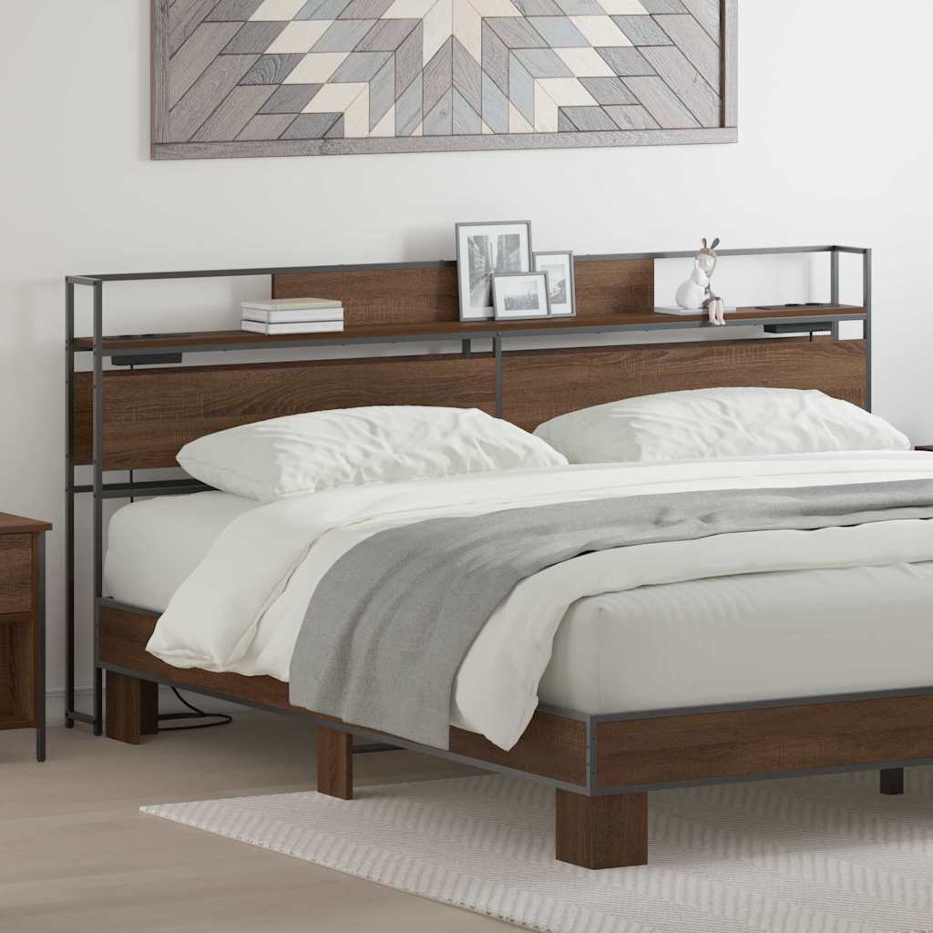 Testata contenitore Rovere marrone 180 cm Legno multistrato