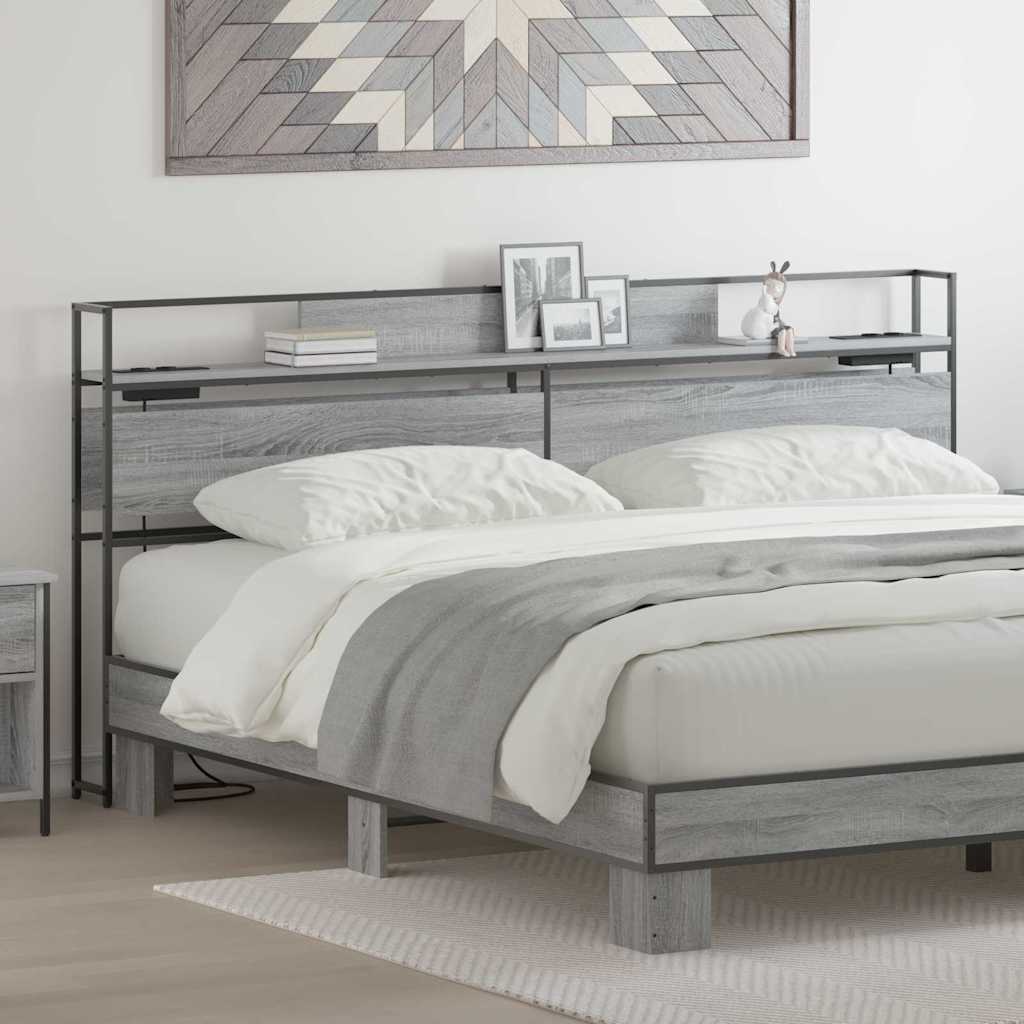 Testata contenitore Grigio sonoma 200 cm Legno multistrato