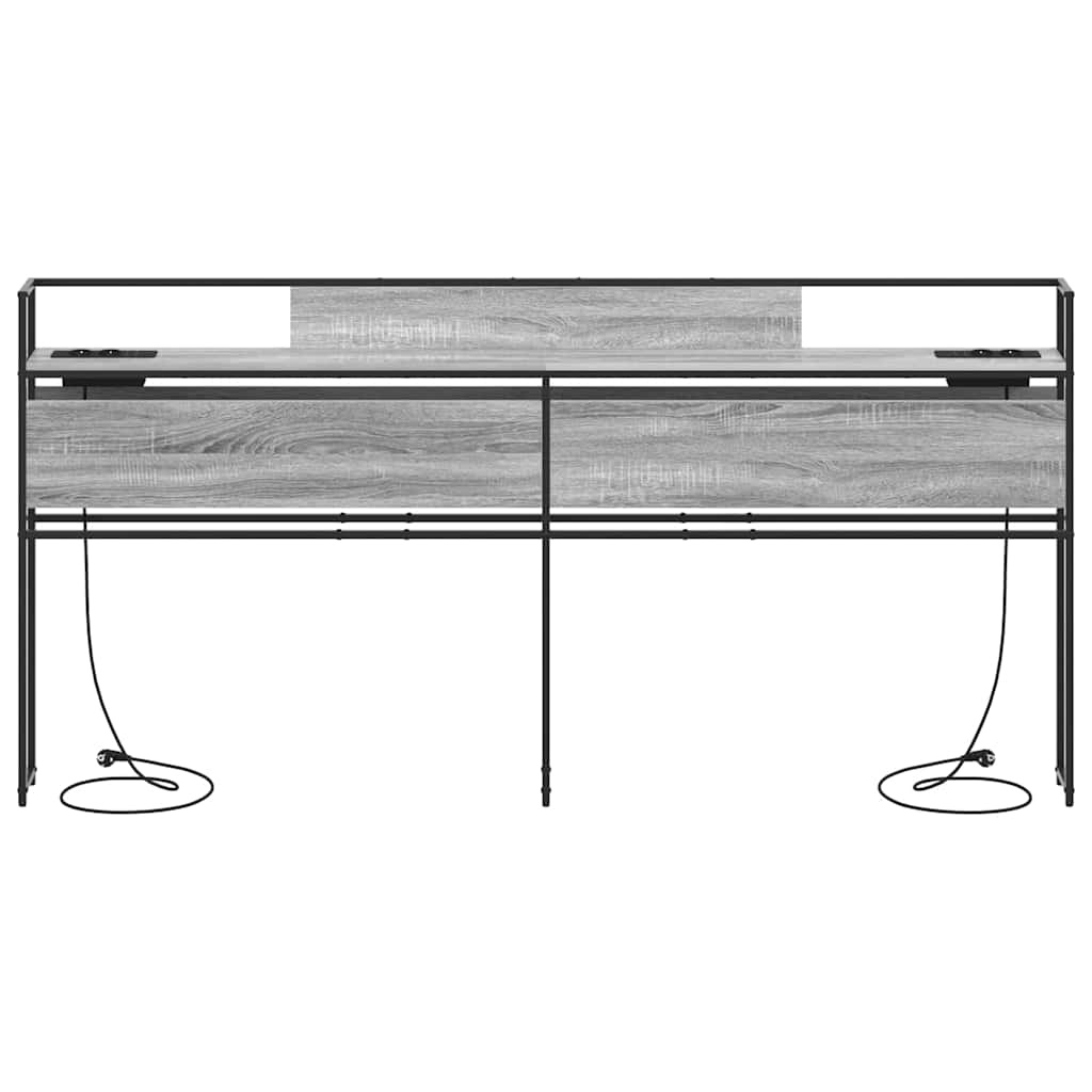 Testata contenitore Grigio sonoma 200 cm Legno multistrato