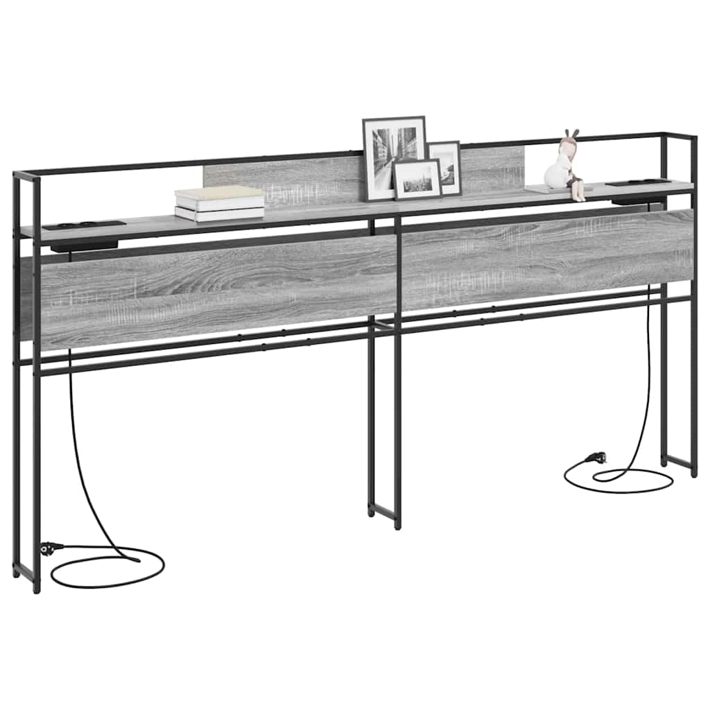 Testata contenitore Grigio sonoma 200 cm Legno multistrato