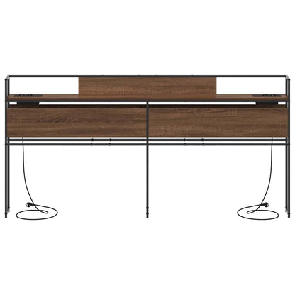 Testata contenitore Rovere marrone 200 cm Legno multistrato