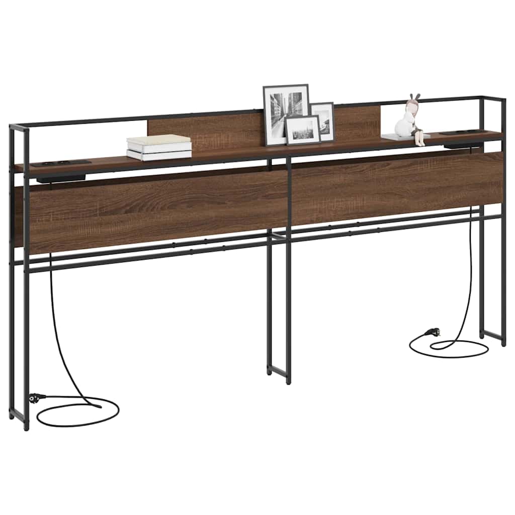Testata contenitore Rovere marrone 200 cm Legno multistrato