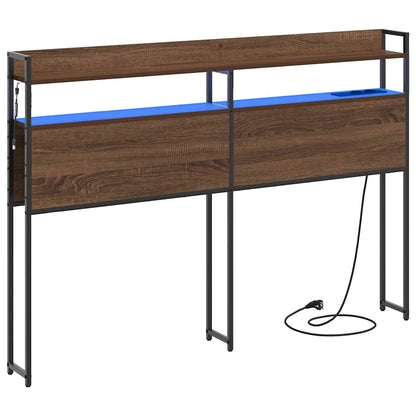 Testata contenitore Rovere marrone 120 cm Legno multistrato