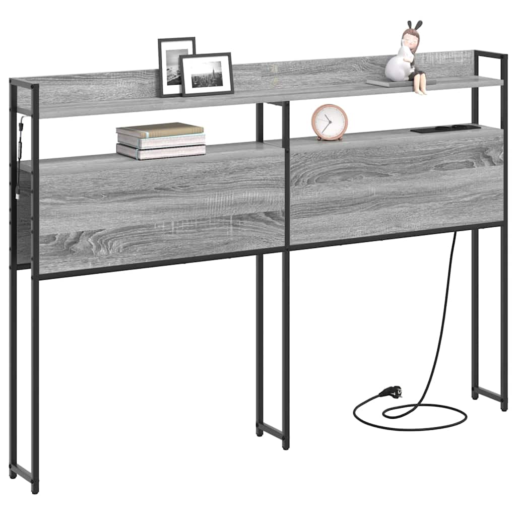 Testata contenitore Grigio Sonoma 135 cm Legno multistrato