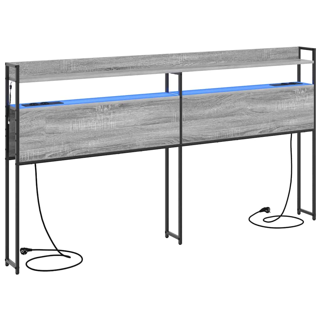 Testata contenitore Grigio sonoma 200 cm Legno multistrato