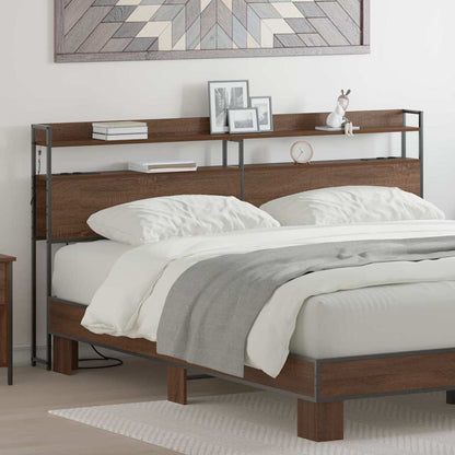 Testata contenitore Rovere marrone 200 cm Legno multistrato