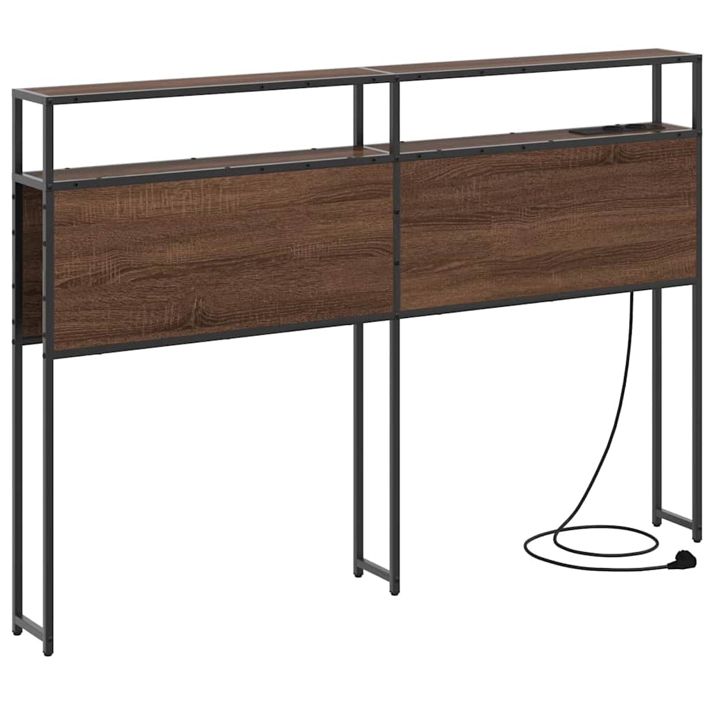 Testata contenitore Rovere marrone 135 cm Legno multistrato
