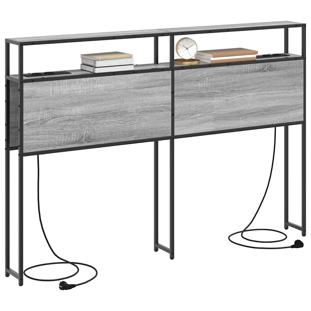 Testata contenitore Grigio Sonoma 140 cm Legno multistrato