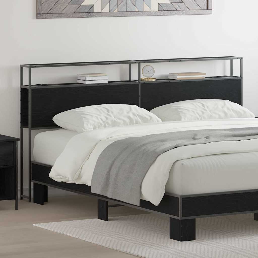 Testata contenitore Rovere Nero 200 cm Legno multistrato