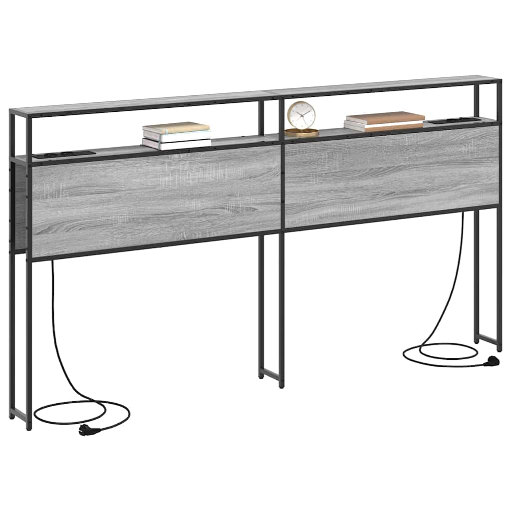 Testata contenitore Grigio sonoma 200 cm Legno multistrato