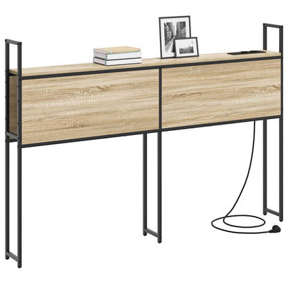 Testiera con Stazione di Carica e Storage rovere sonoma