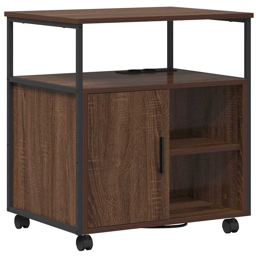Cabina con Stazione di Ricarica Rovere Marrone 61 x 46 x 67 cm