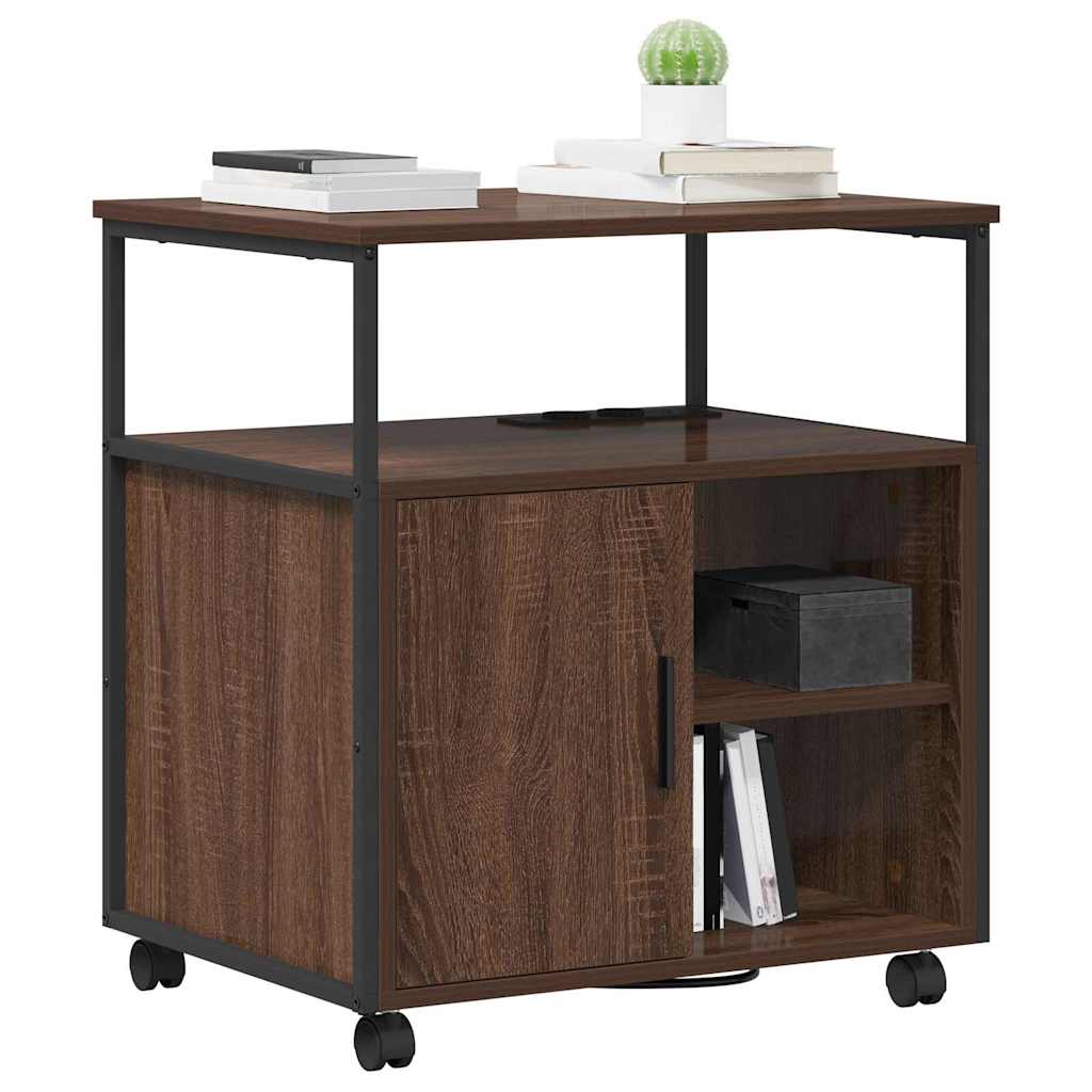 Cabina con Stazione di Ricarica Rovere Marrone 61 x 46 x 67 cm