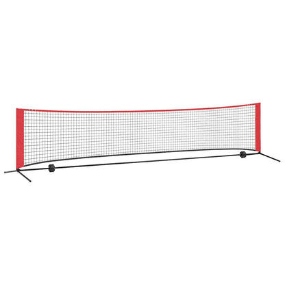 Rete da tennis Nero e Rosso 396 x 92 x 87 cm Poliestere