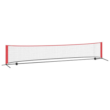 Rete da tennis Nero e Rosso 494,5 x 90 x 87 cm Poliestere