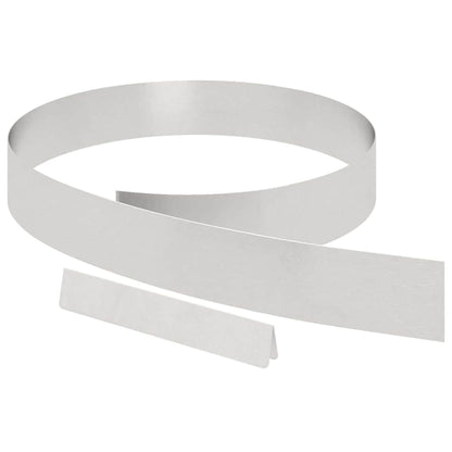 Bordura per Prato 4 pcs Argento 450 x 0.05 x 15 cm