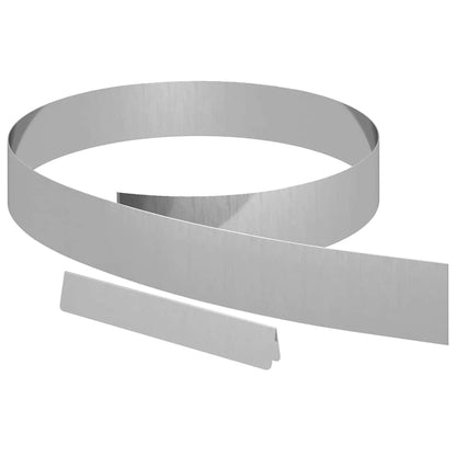 Bordura per Prato Argento 450 x 0.05 x 15 cm Acciaio zincato