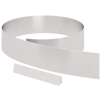 Bordura per Prato 4 pcs Argento 450 x 0.05 x 15 cm