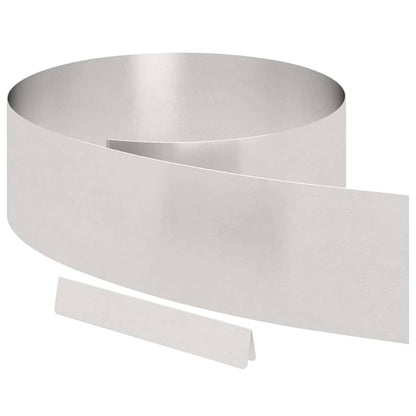 Bordura per Prato 4 pcs Argento 450 x 0.05 x 15 cm