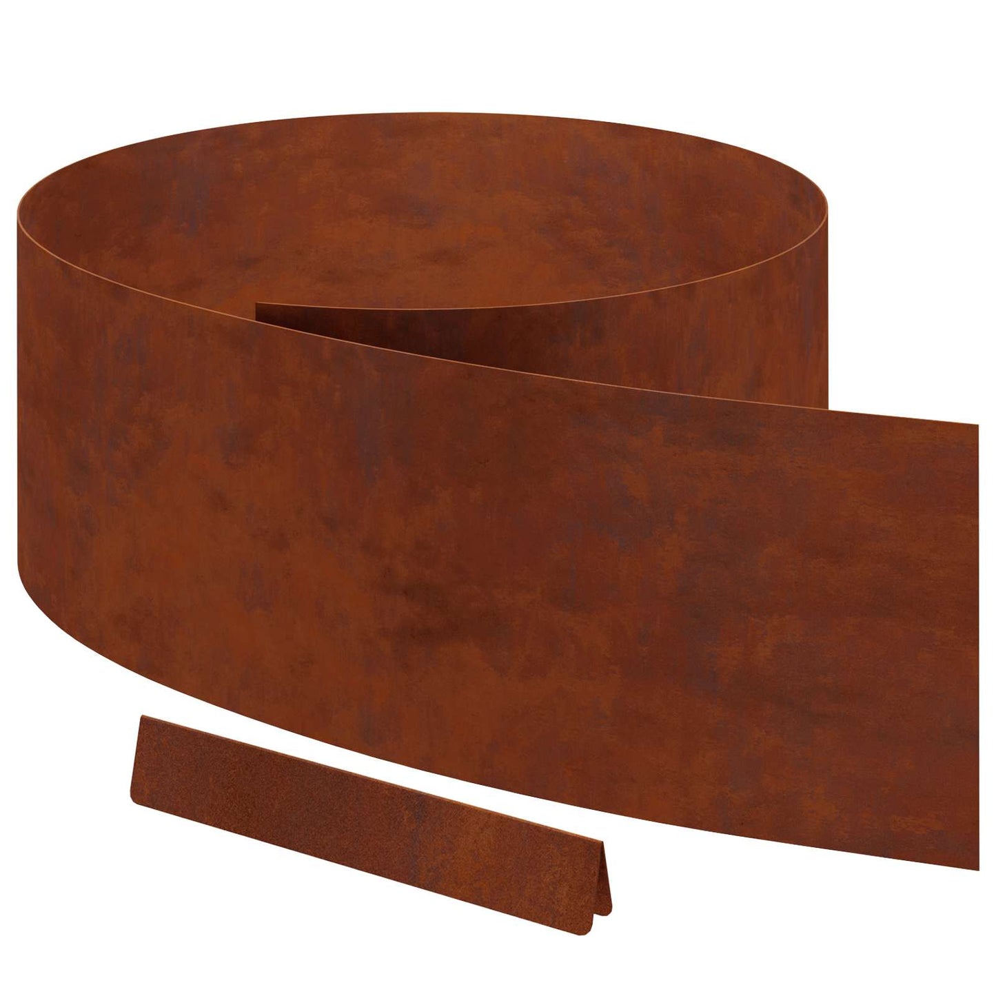 Bordura per Prato 4 pcs Ruggine 450 x 0.05 x 15 cm