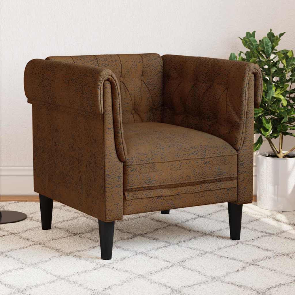 Divano Marrone 78,5 x 74,5 x 74,5 cm Poliestere