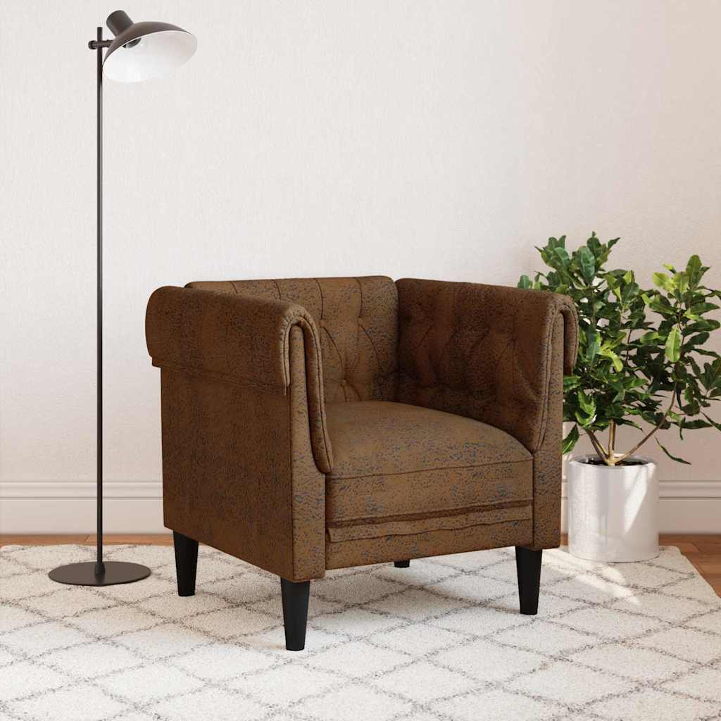 Divano Marrone 78,5 x 74,5 x 74,5 cm Poliestere