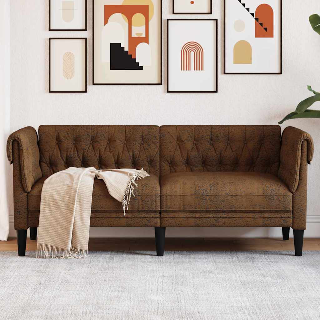 Divano Marrone 182,5 x 74,5 x 74,5 cm Poliestere