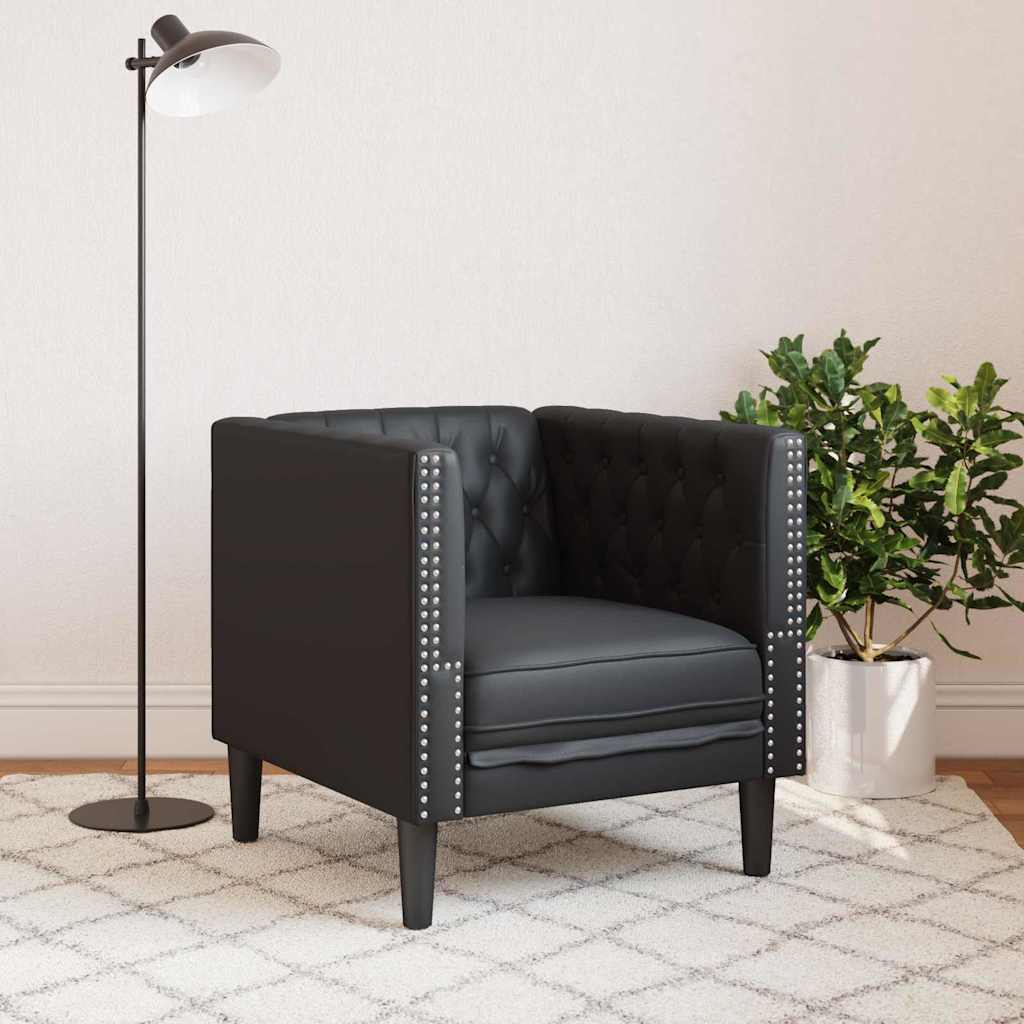 Divano Nero 74,5 x 71 x 70,5 cm PVC