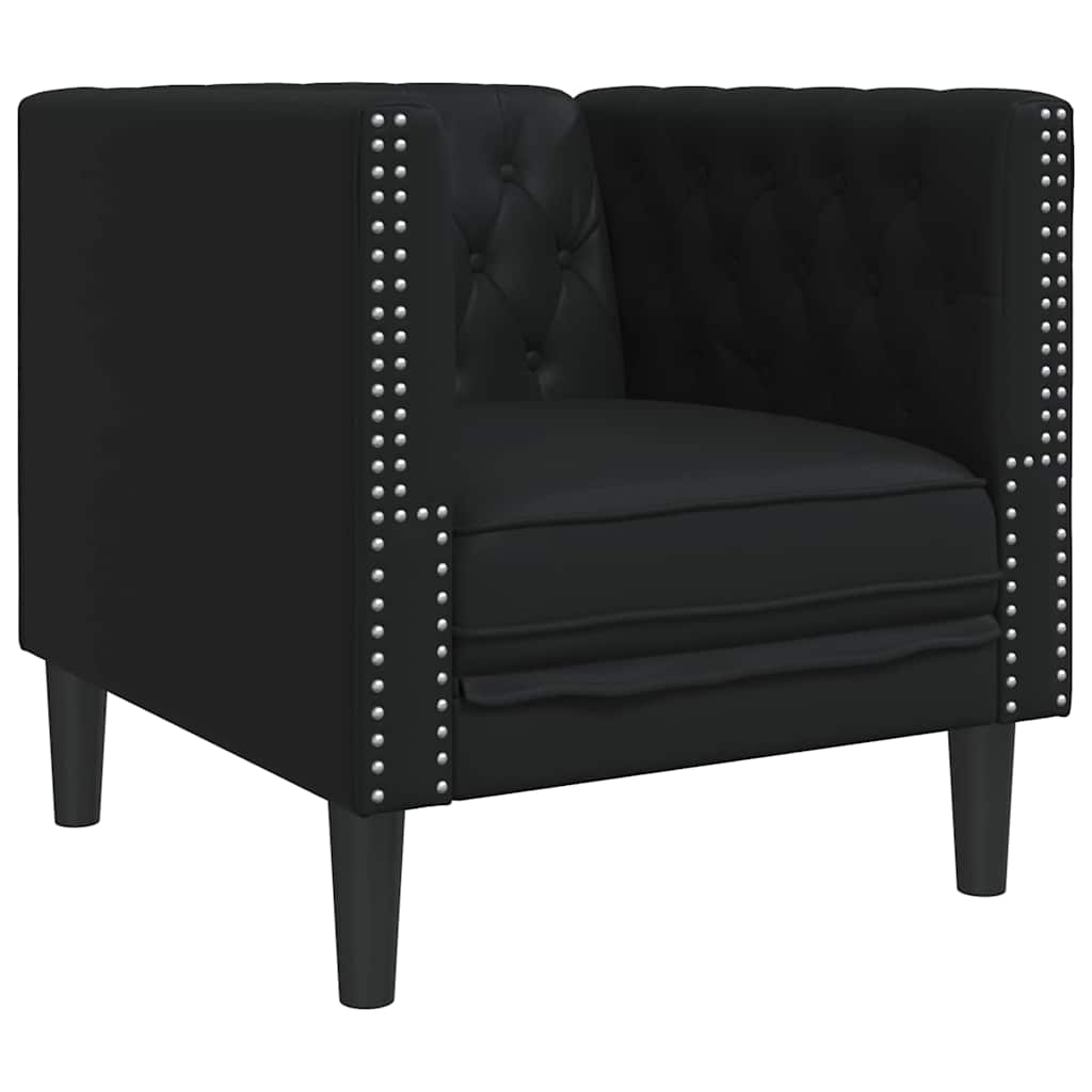 Divano Nero 74,5 x 71 x 70,5 cm PVC