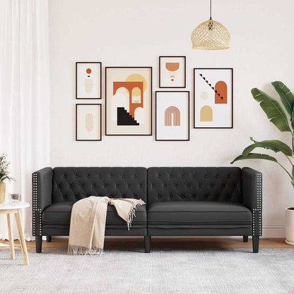Divano Nero 194 x 74,5 x 70,5 cm PVC