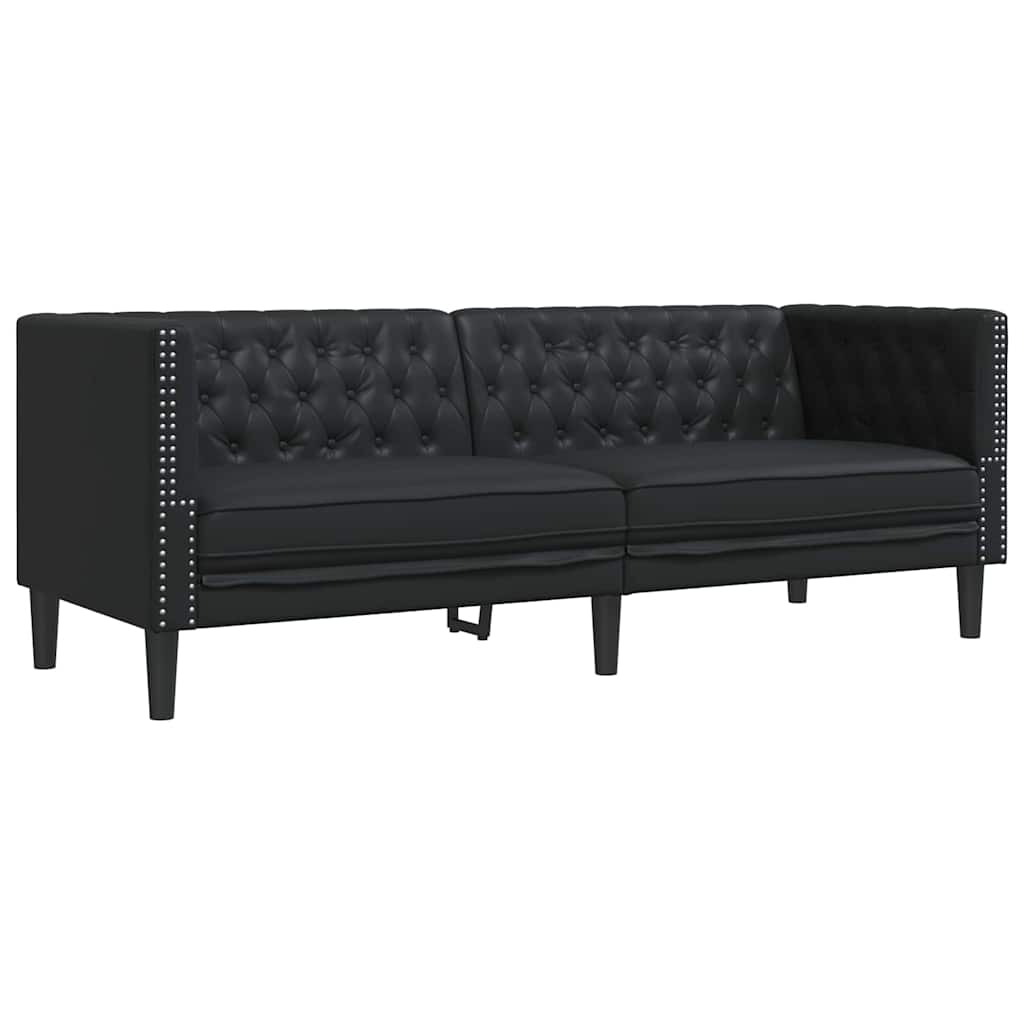 Divano Nero 194 x 74,5 x 70,5 cm PVC