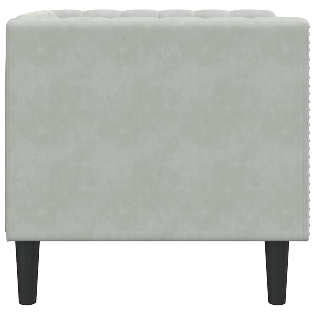 Divano Grigio chiaro 74,5 x 71 x 70,5 cm Velluto