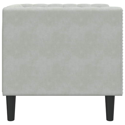 Divano Grigio chiaro 74,5 x 71 x 70,5 cm Velluto