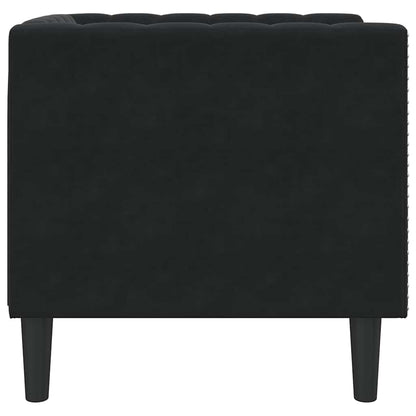Divano Nero 74,5 x 71 x 70,5 cm Velluto