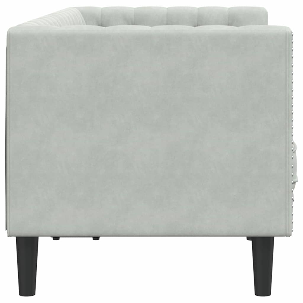 Divano Grigio chiaro 174 x 74,5 x 70,5 cm Velluto