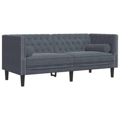 Divano Grigio scuro 174 x 74,5 x 70,5 cm Velluto