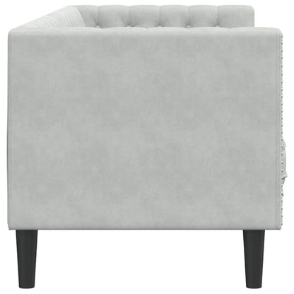 Divano Grigio chiaro 194 x 74,5 x 70,5 cm Velluto