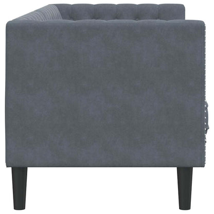 Divano Grigio scuro 194 x 74,5 x 70,5 cm Velluto