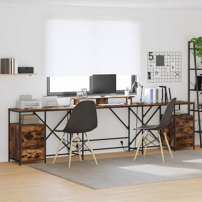 Scrivania Rovere fumÃƒÂ© 182 x 101 x 87,5 cm Legno multistrato