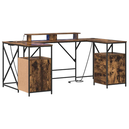 Scrivania Rovere fumÃƒÂ© 182 x 101 x 87,5 cm Legno multistrato