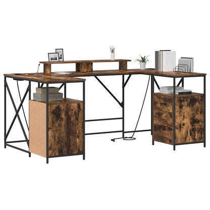 Scrivania Rovere fumÃƒÂ© 182 x 101 x 87,5 cm Legno multistrato