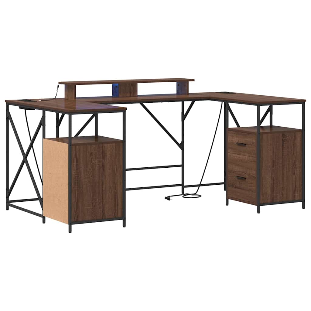 Scrivania Rovere Marrone 182 x 101 x 87,5 cm Legno multistrato