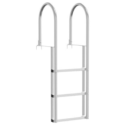 Scala da molo a 3 gradini Argento 45 x 11,5 x 134 cm Alluminio